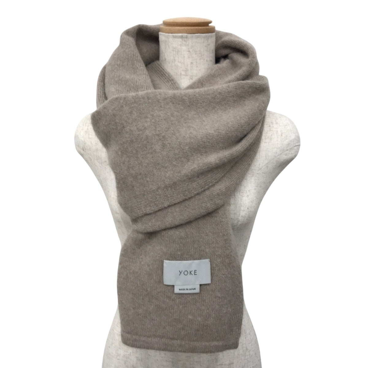YOKE ALPACA WOOL LONG STOLE Yoke 19AW Alpaca Wool Long Stole - Gray