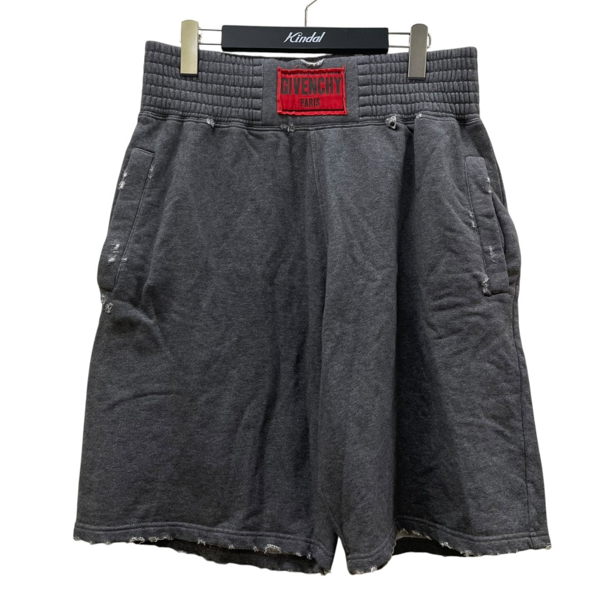 GIVENCHY(ジバンシィ) ロゴタグ ダメージ加工 スウェットパンツ ハーフ