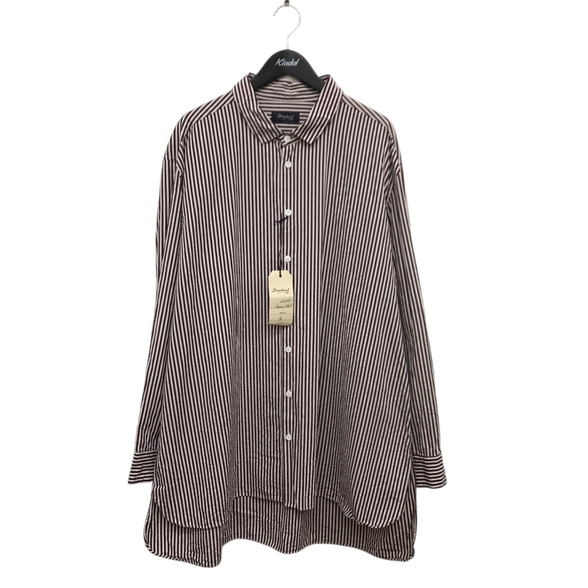 Bergfabel CLASSIC COLLAR LONG FARMER SHIRTストライプシャツBFmSH41