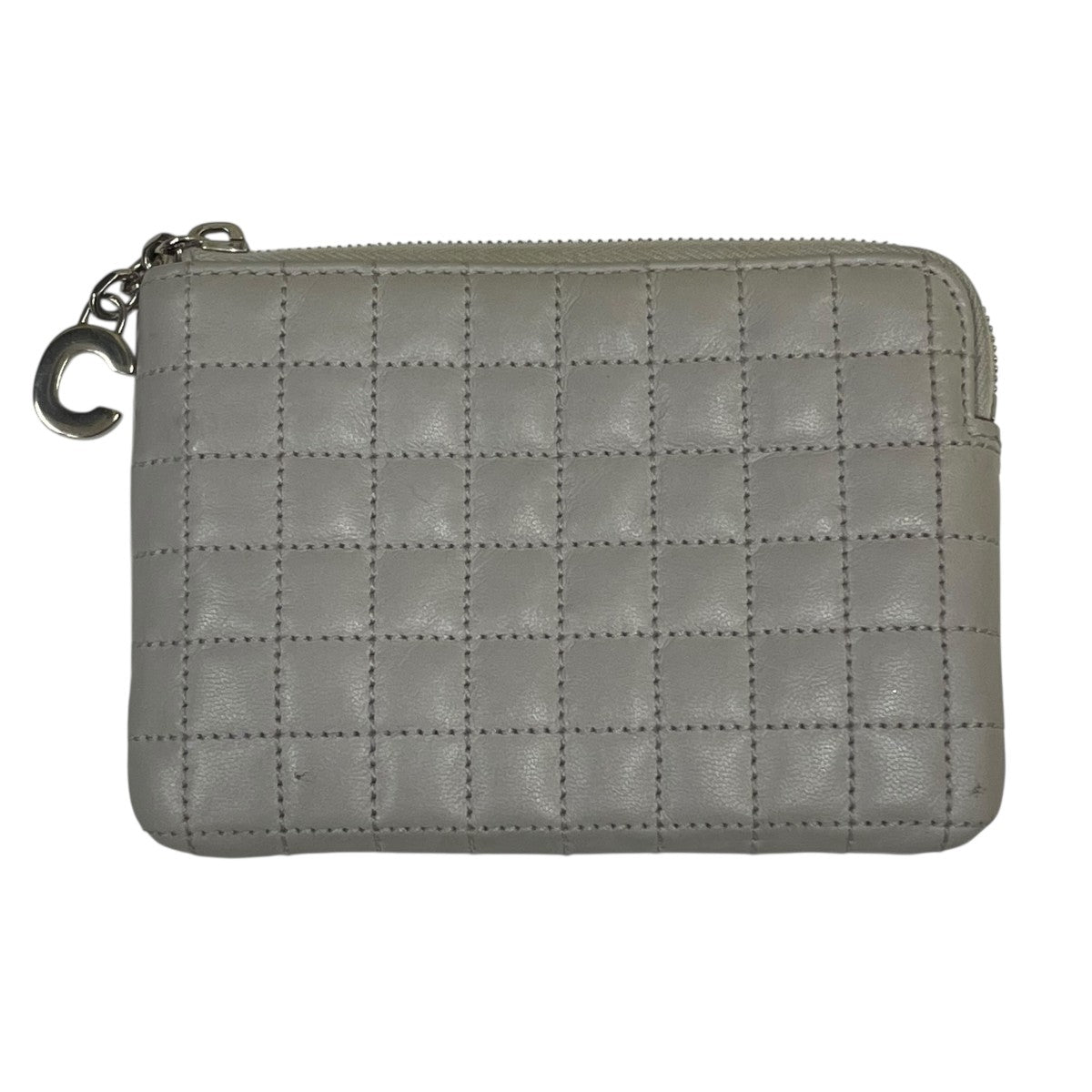 美品 CELINE レザー グレー レディース パスケース 7087 CELINE - 美品 CELINE レザー グレー レディース パスケース 7087の