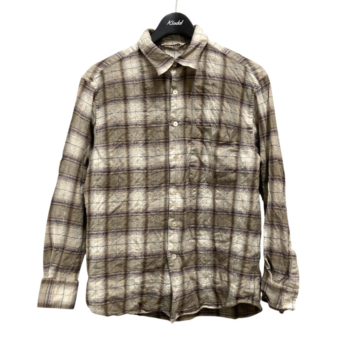 SUPER LIGHT WOOL CHECK SHIRTチェックシャツA23AS01LC
