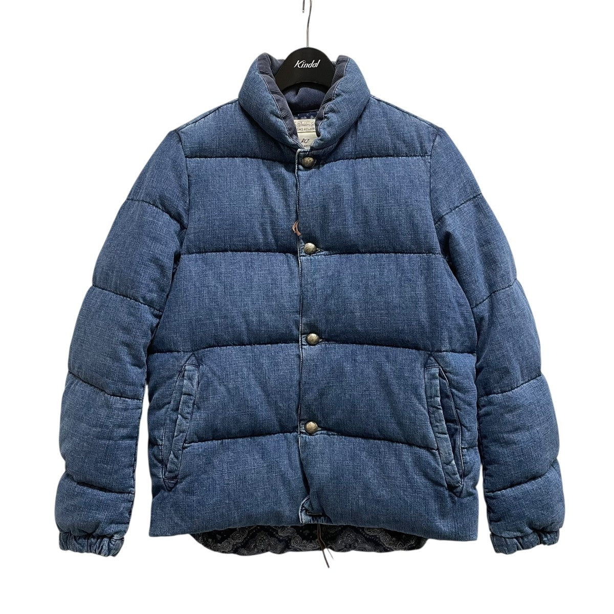 B2nd別注 裏地ペイズリー デニムダウンジャケット