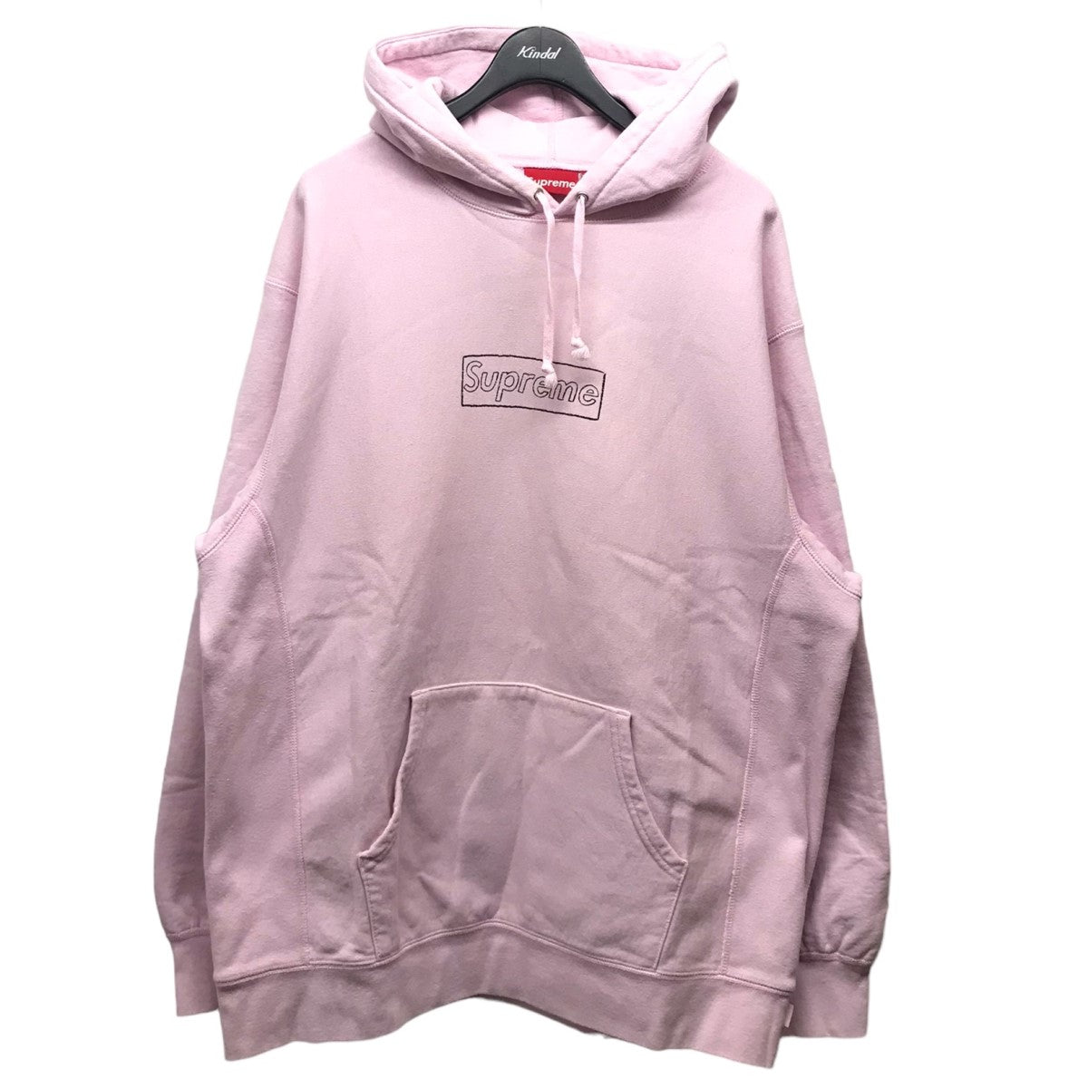 SUPREME×KAWS 21SS「KAWS Chalk Logo Hooded Sweatshirt」プルオーバーパーカー ピンク サイズ  XL｜【公式】カインドオルオンライン ブランド古着・中古通販【kindal】