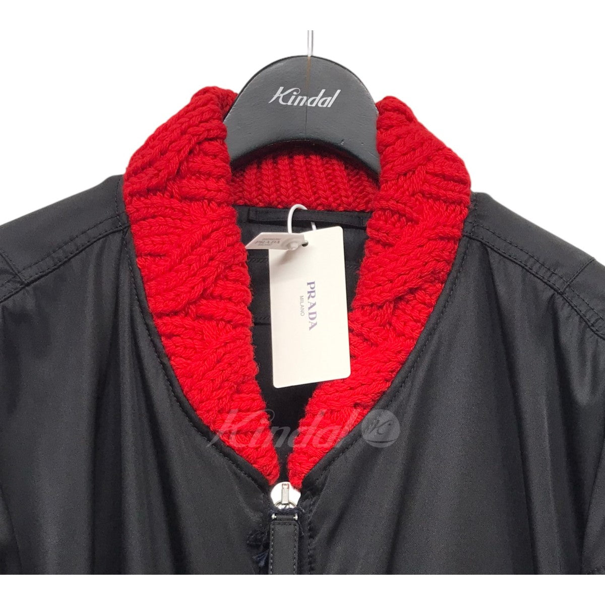 PRADA Re-Nylonニットボンバージャケット 古着・中古-3枚目のアイテム画像