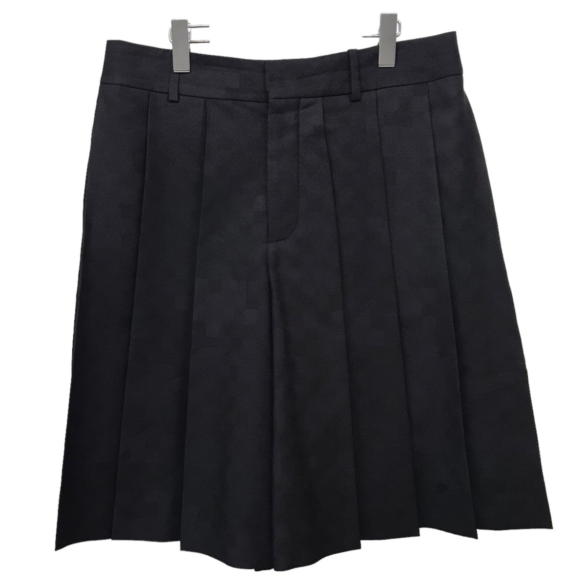 LOUIS VUITTON 24SS プリーツシルクアンドウールプレンドダミエショーツ 古着・中古-1枚目のアイテム画像