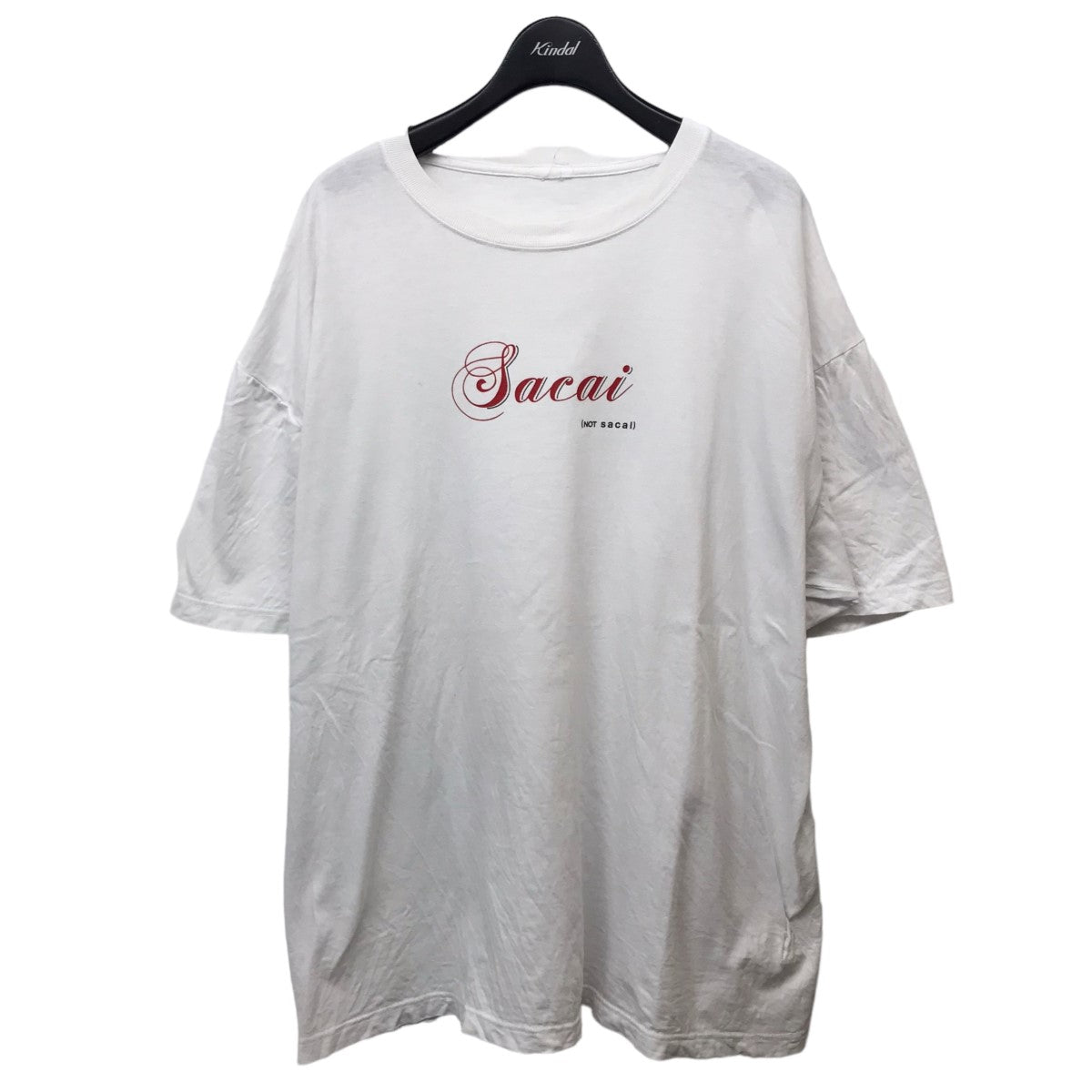 sacai×Fragment Desgin 19SS「NOT SACAI T-SHIRT」ロゴプリントTシャツ 19-02025M ホワイト サイズ  17｜【公式】カインドオルオンライン ブランド古着・中古通販【kindal】