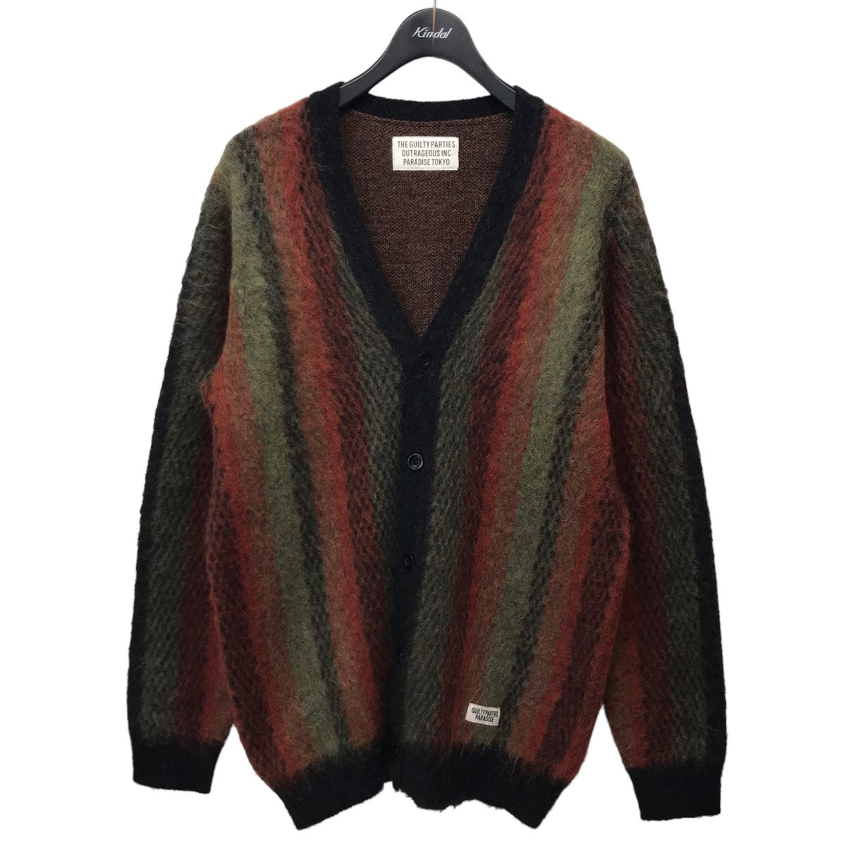 WACKO MARIA(ワコマリア) 19AW「STRIPED MOHAIR CARDIGAN」ストライプモヘヤカーディガン オレンジ サイズ  M｜【公式】カインドオルオンライン ブランド古着・中古通販【kindal】