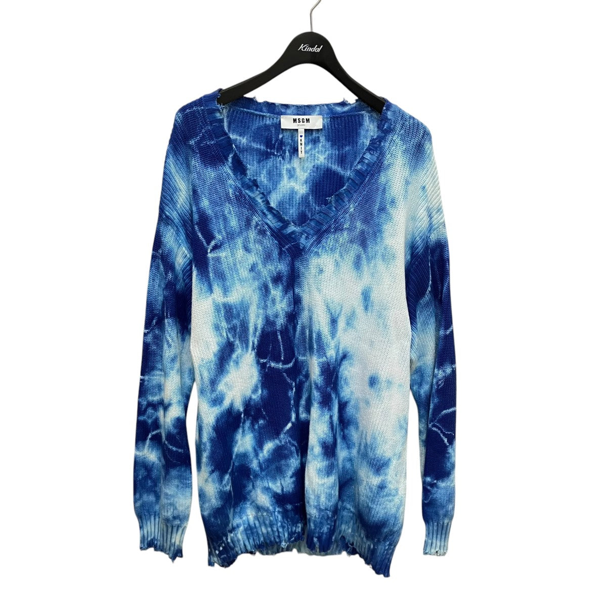 タイダイ染めVネックニット195048