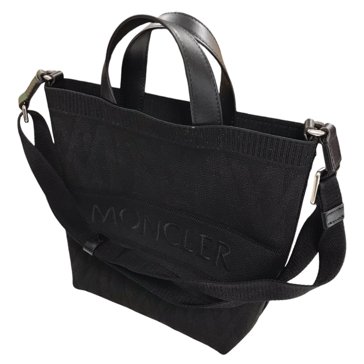 MONCLER(モンクレール) 「MINI KNIT TOTE」ミニニットトートバッグ J J109B5L00015  ブラック｜【公式】カインドオルオンライン ブランド古着・中古通販【kindal】