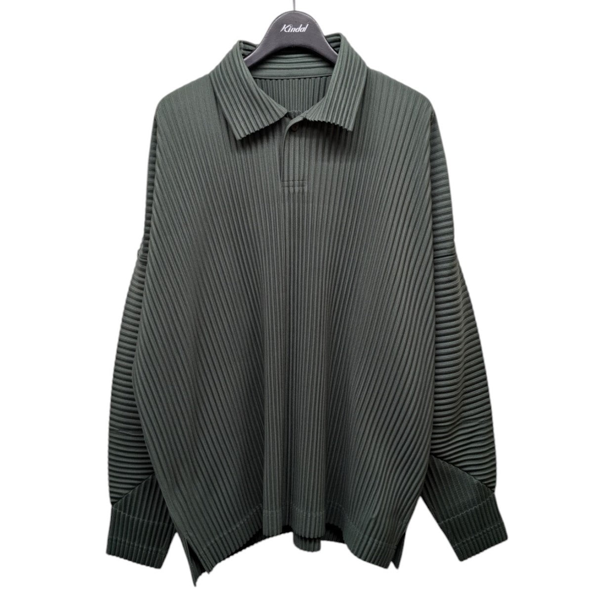 HOMME PLISSE ISSEY MIYAKE(イッセイミヤケオムプリッセ) 24AW「MONTHLY COLOR  OCTOBER]マンスリーカラーポロシャツ HP43JM118 モスグリーン サイズ 2｜【公式】カインドオルオンライン  ブランド古着・中古通販【kindal】