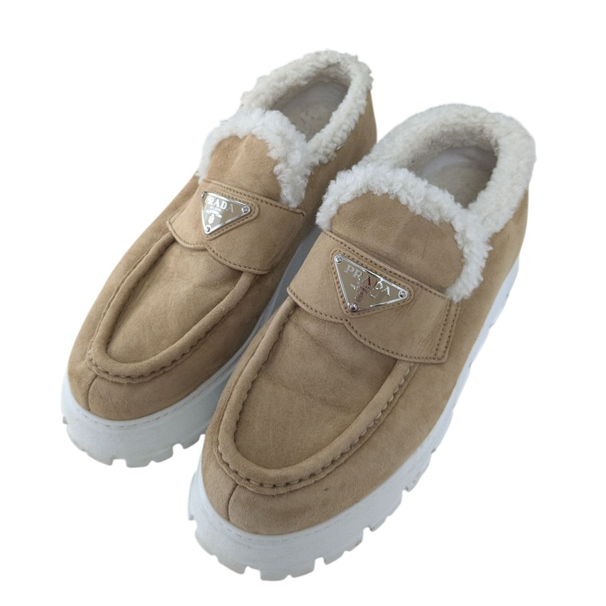 PRADA(プラダ) スエードローファーブーティー 8830 ベージュ サイズ 37