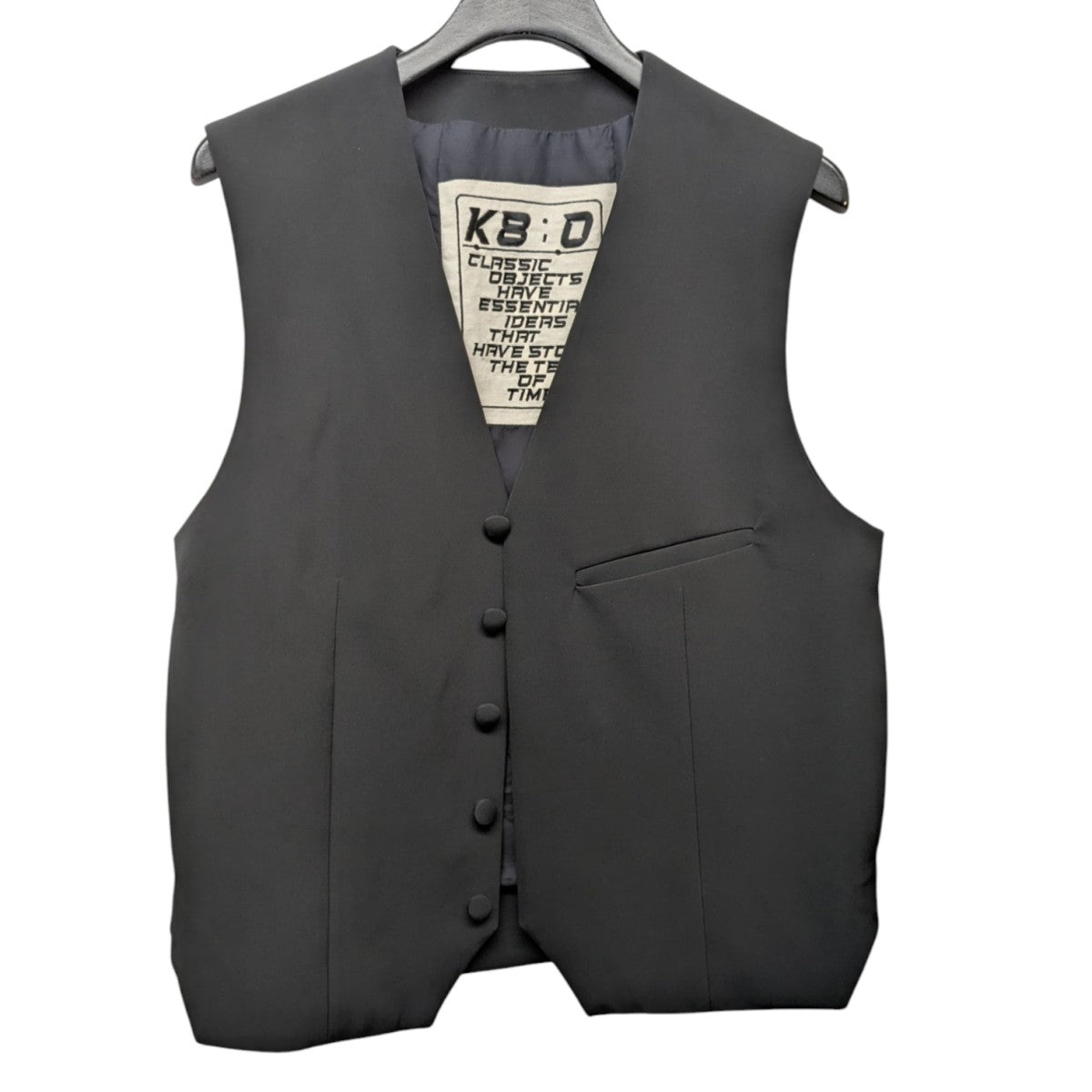 k8．0(k8．0) WAISTCOAT GILET5Bジレ ブラック サイズ 表記無