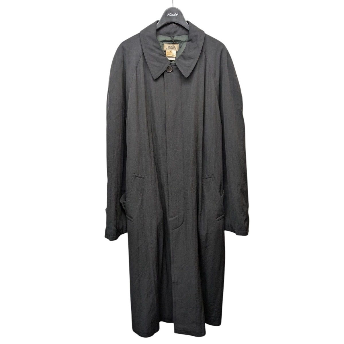 HERMES(エルメス) ステンカラーコート チャコールグレー サイズ 48