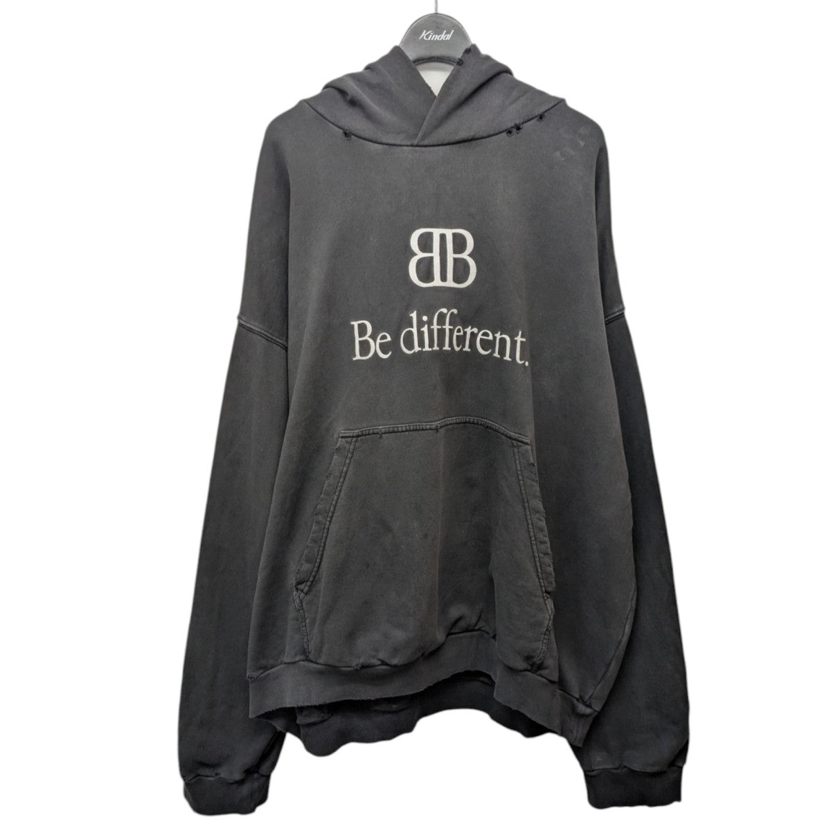 BALENCIAGA Be different デストロイ加工プルオーバーパーカー 古着・中古-1枚目のアイテム画像