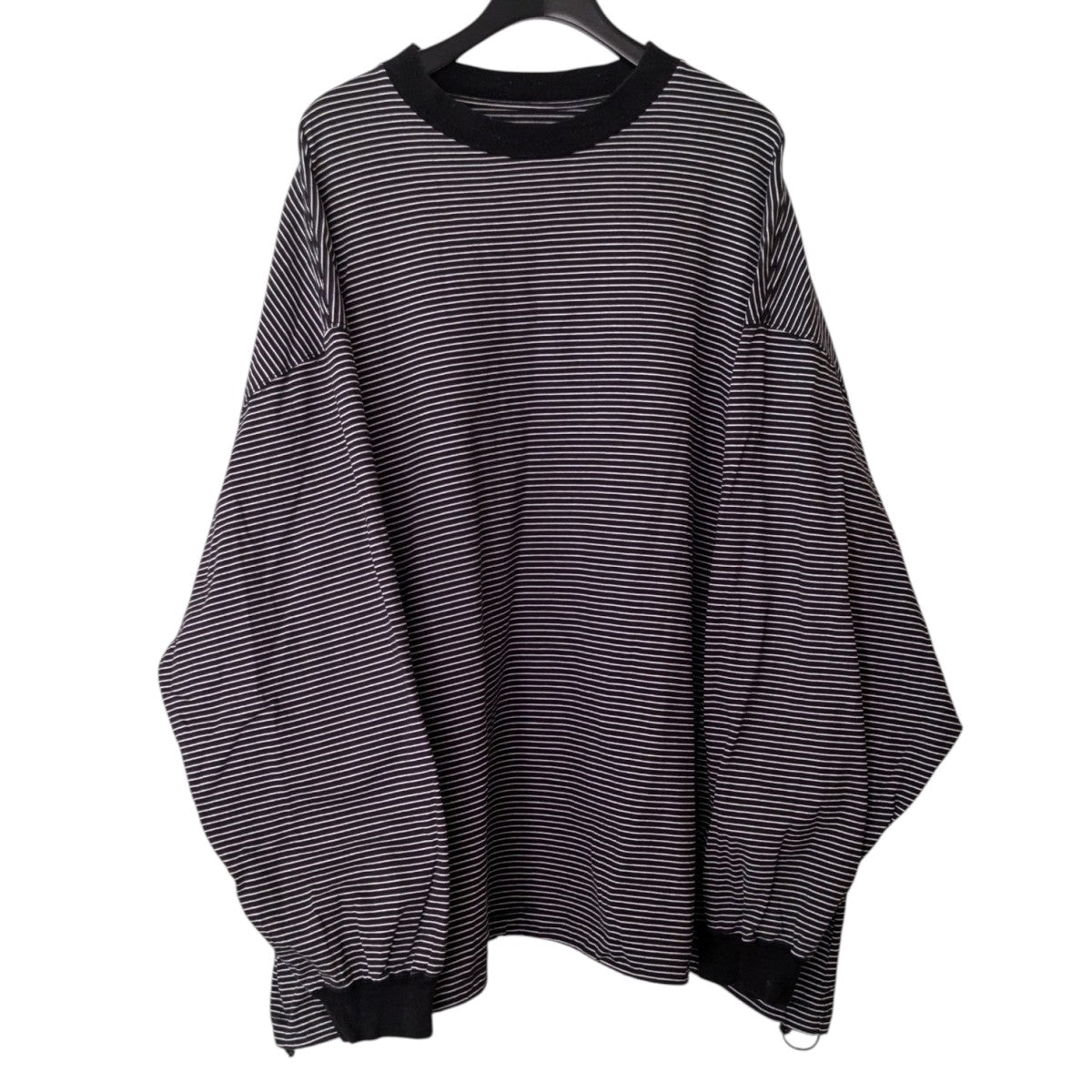トップス is-ness BALLOON BORDER LONG SLEEVE SHIRT is-ness(イズネス) BALLOON BORDER LONG SLEEVE T-SHIRTボーダー
