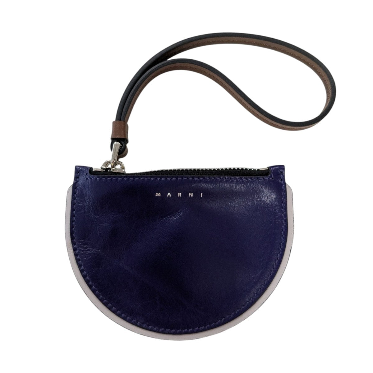 MARNI(マルニ) ハーフムーンコインケース パープル×ブラウン｜【公式】カインドオルオンライン ブランド古着・中古通販【kindal】