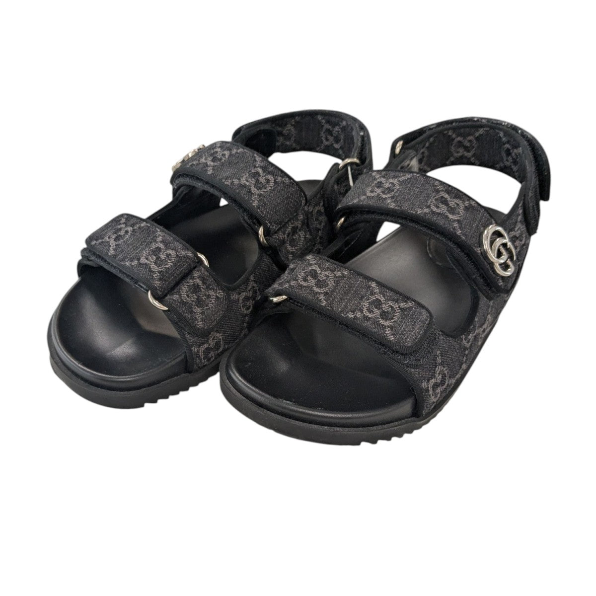 GUCCI(グッチ) 箱ダブルGベルテットサンダル771575 771575