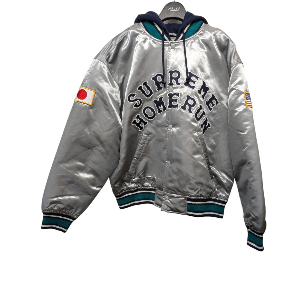 Supreme×HOMERUN 25SSSatin Hooded Varsity Jacketサテンフードバー