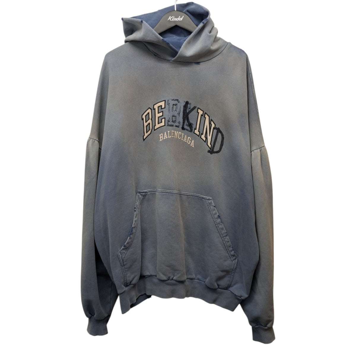 BALENCIAGA(バレンシアガ) 23AWBE KIND ROUND HOODIEダメージ加工プル