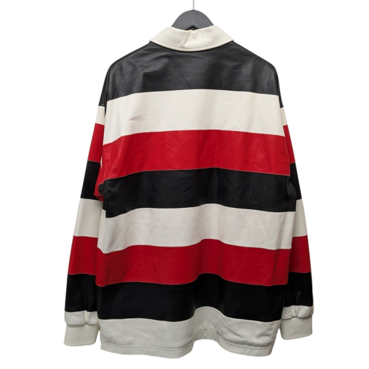 24SS ロングスリーブレザーインターシャラグビーポロシャツ
