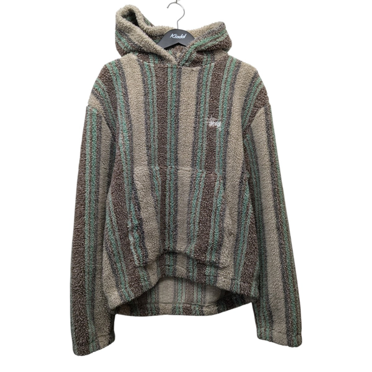 Stripe Sherpa Hoodieシェルパプルオーバーパーカー