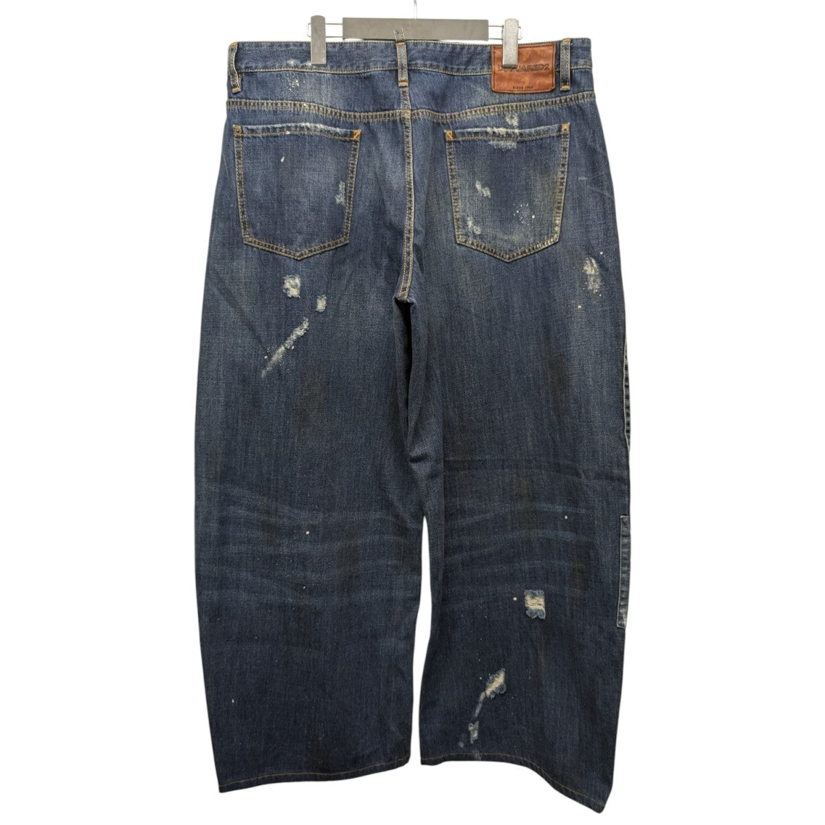 16AWWork Wear jeansリペア加工ワイドデニムパンツS71LB0185