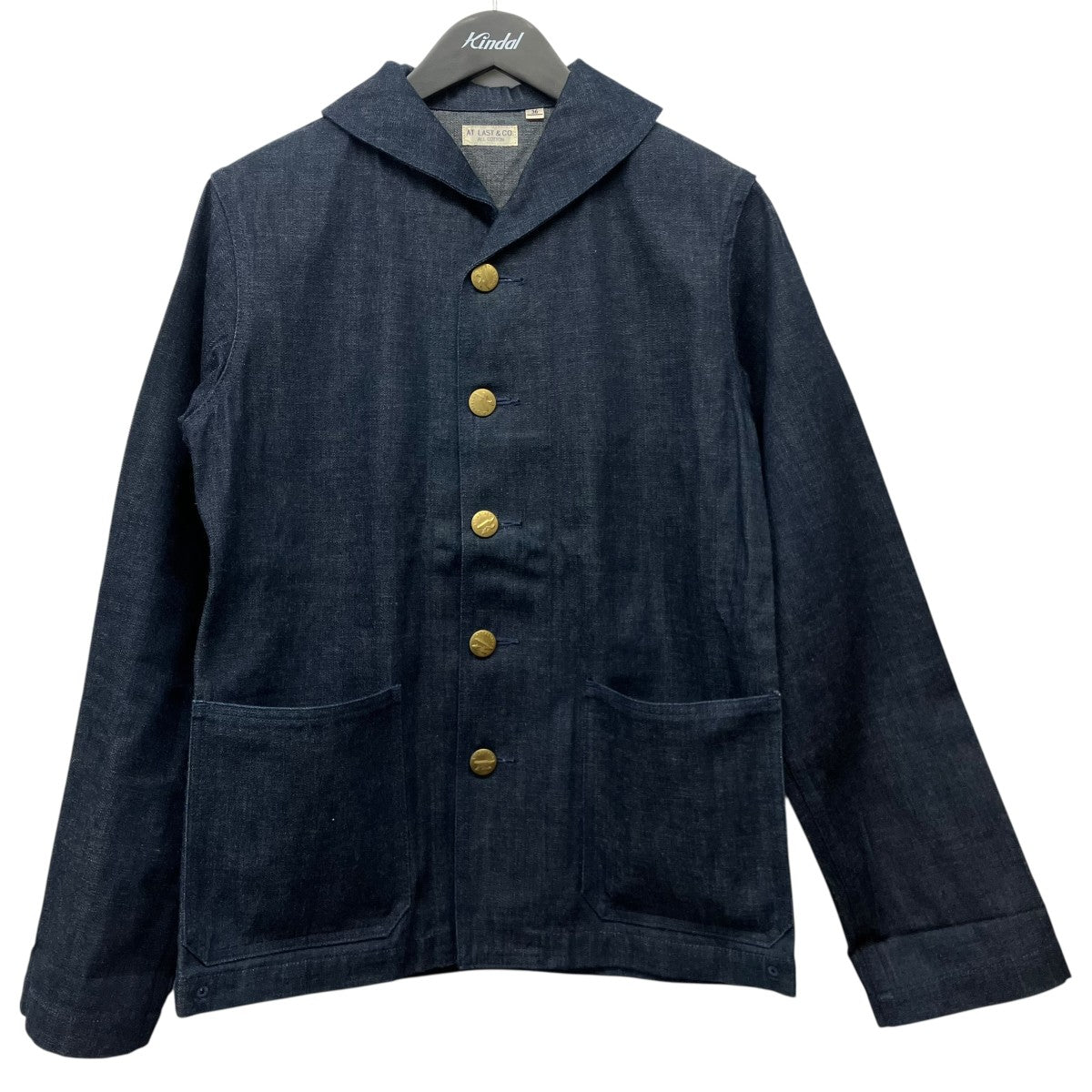 ATLAST ＆ CO(アットラスト) SHAWL COLLAR COVERALLショールカラー 
