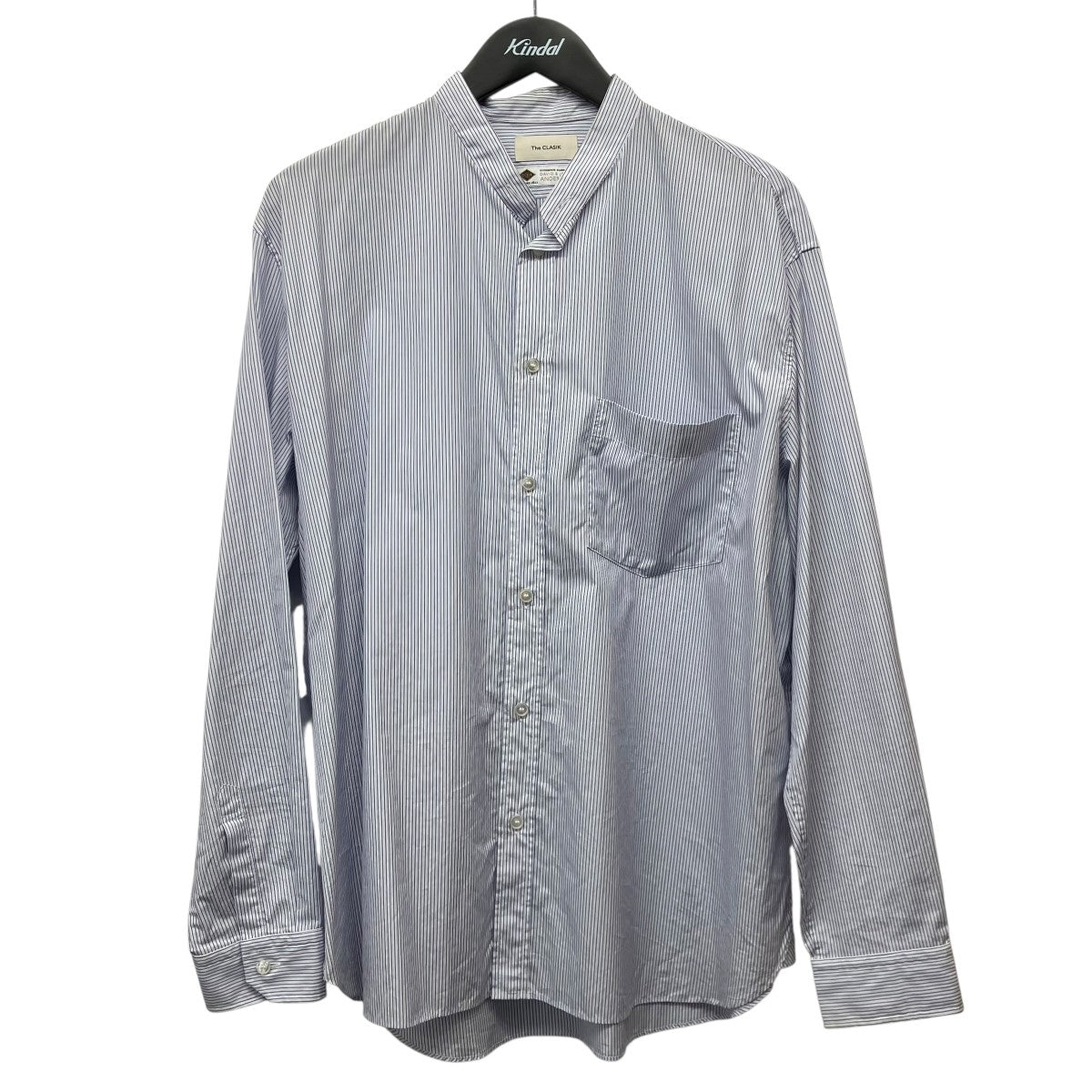 The CLASIK(ザ・クラシック) 20AWCOLLARLESS SHIRTストライプシャツ