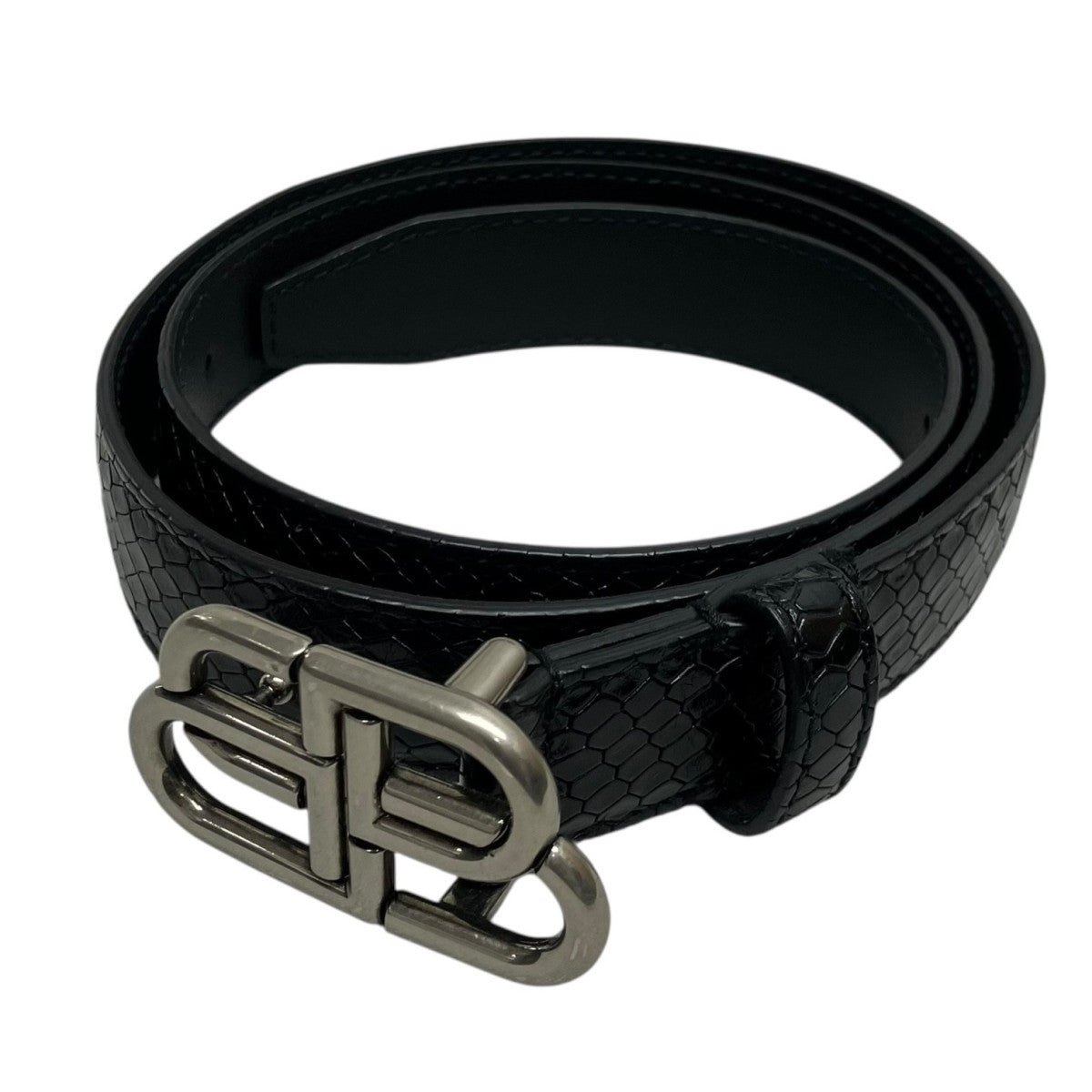 ALENCIAGA バレンシアガ BBバックル ベルト 95 ☆送料・関税込☆BALENCIAGA☆BB Leather Belt☆ベルト☆ (BALENCIAGA