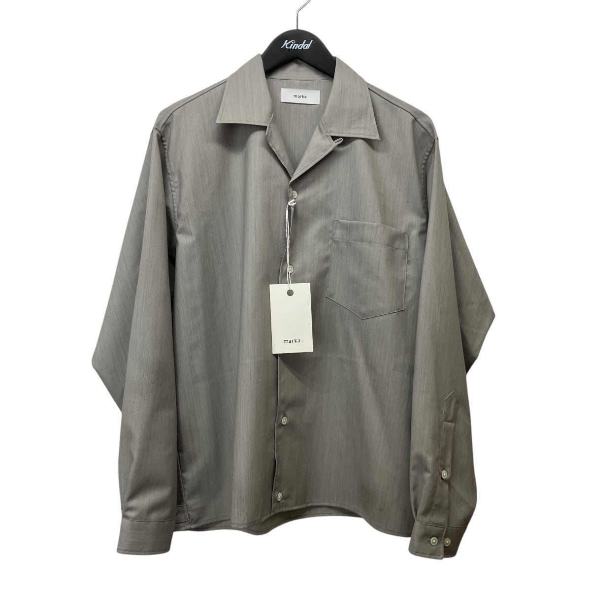 OPEN COLLAR L S SHIRTウールトロピカルメランジオープンカラーシャツM26C01SH01C