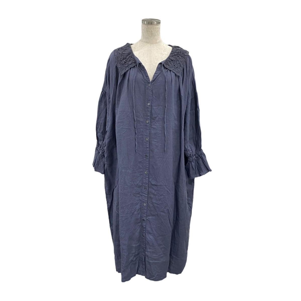 nest Robe(ネストローブ) 21SS スモックワンピース 01211-1114 ネイビー サイズ 15｜【公式】カインドオルオンライン  ブランド古着・中古通販【kindal】