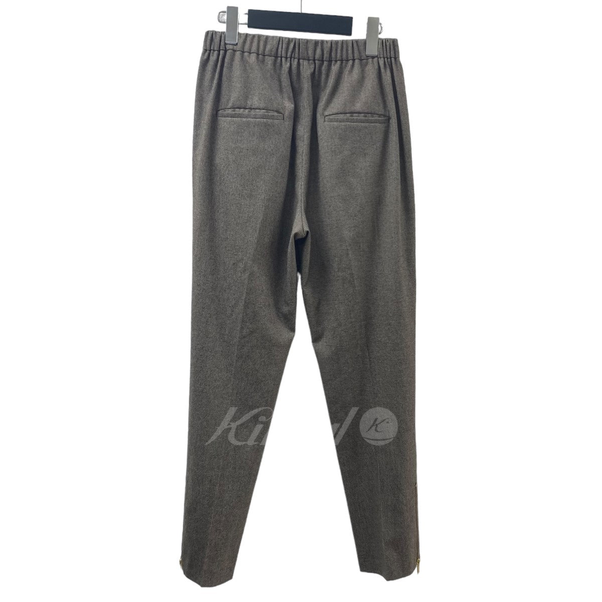 裾ジップ ウールパンツ