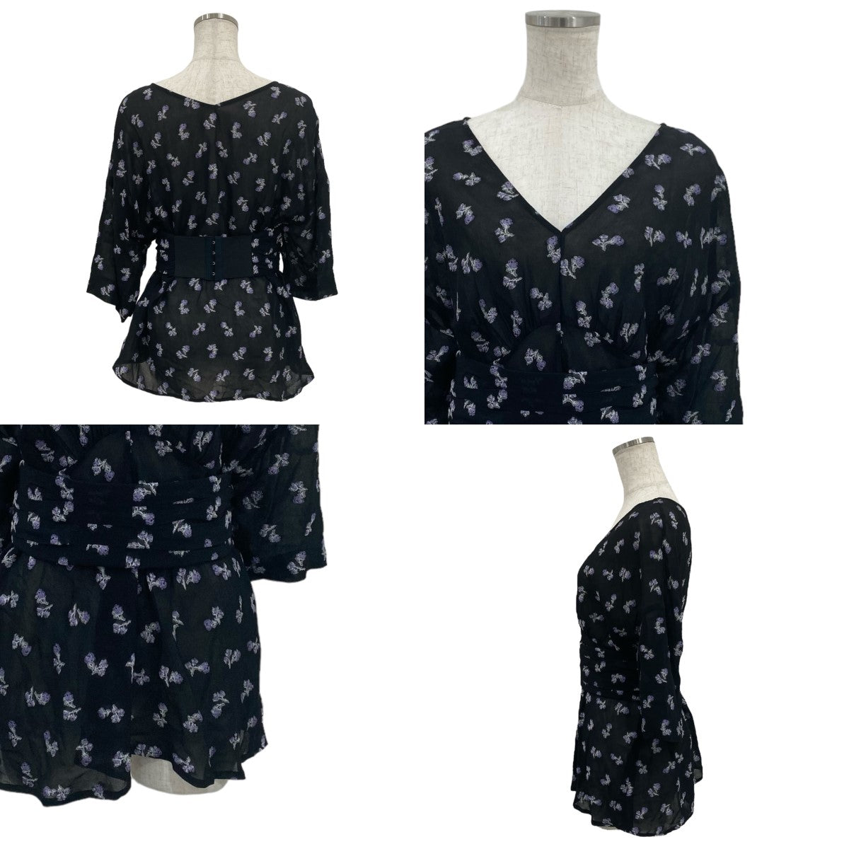 半袖ブラウス Flower Tops