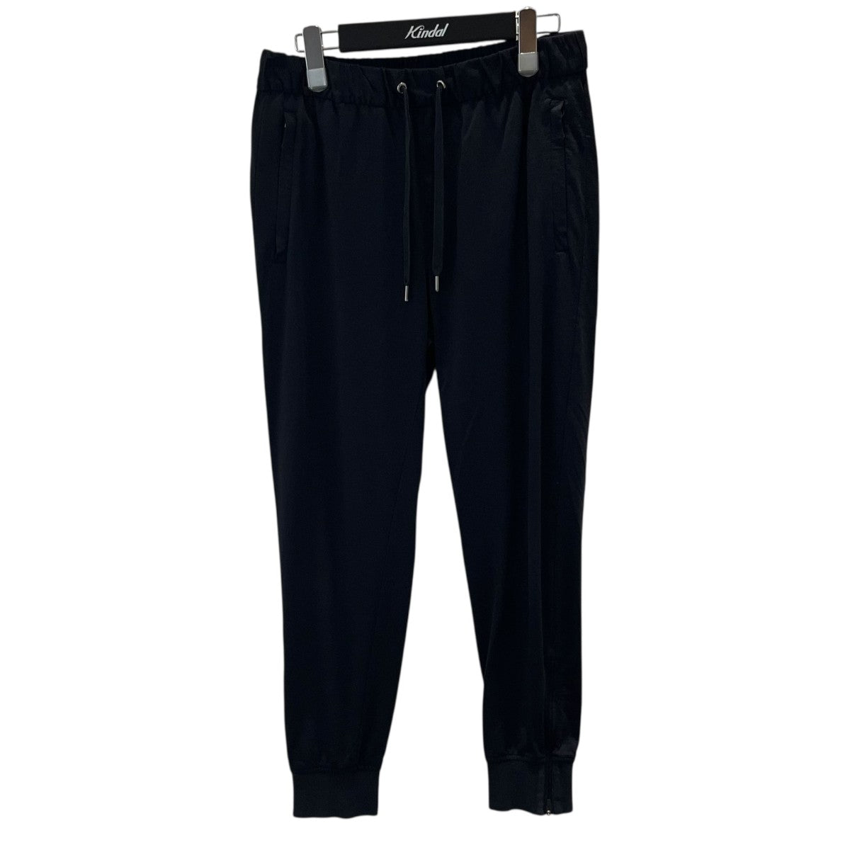 美品 MHL ファインコットンイージーパンツ 1 黒 FINE COMPACT COTTON POPLIN TROUSERS | MHL.（エムエイチエル