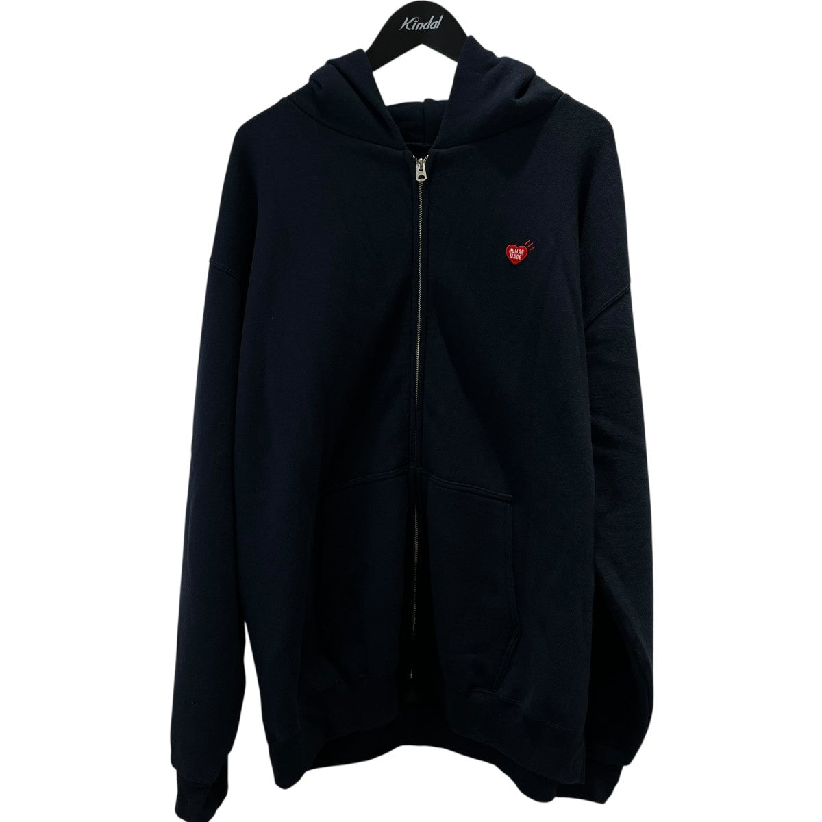 HUMAN MADE MA1 ヒューマンメイド　ネイビー　XLサイズ HUMAN MADE(ヒューマンメイド) ZIP-UP HOODIEワンポイントジップ