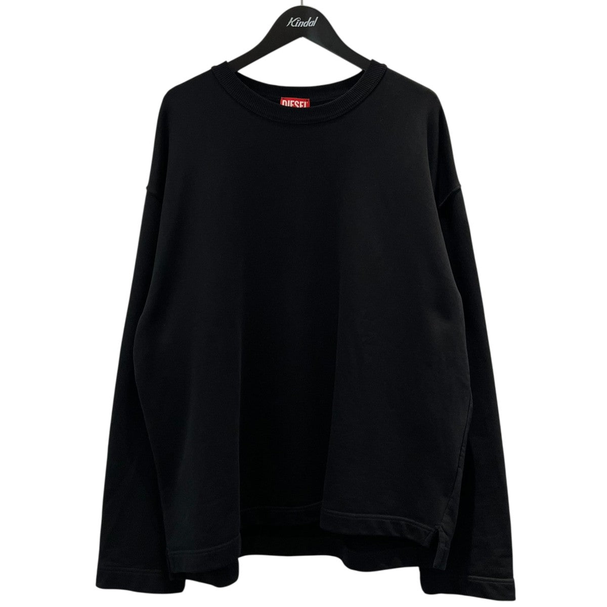 DIESEL / S-MACSIS-OD/スウェット/S/コットン/GRY/無地/A09857 0IAJH/袖シミ有 DIESEL(ディーゼル) 袖ロゴオーバーシルエットスウェットA09857 S