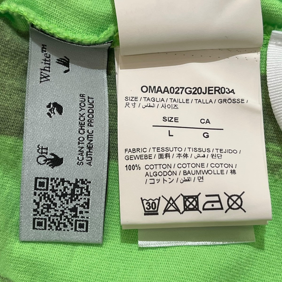 OFFWHITE ペイントロゴ半袖TシャツOMAA027G20JER034 古着・中古-6枚目のアイテム画像