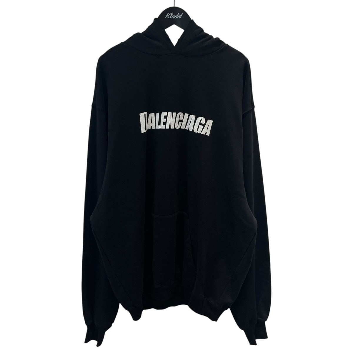 BALENCIAGA プリントパーカー S 黒 バレンシアガのロゴプリントパーカー | Sendegaro JP