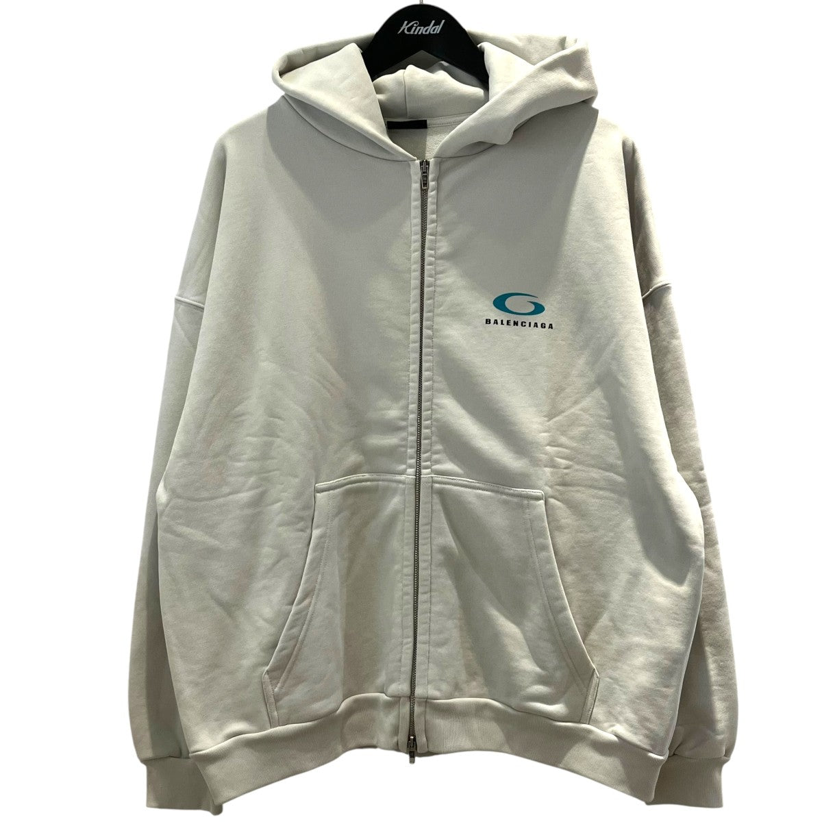 【美品】BALENCIAGA バレンシアガ ロゴプリント付パーカー 中古・古着通販】BALENCIAGA (バレンシアガ) ロゴプリントパーカー