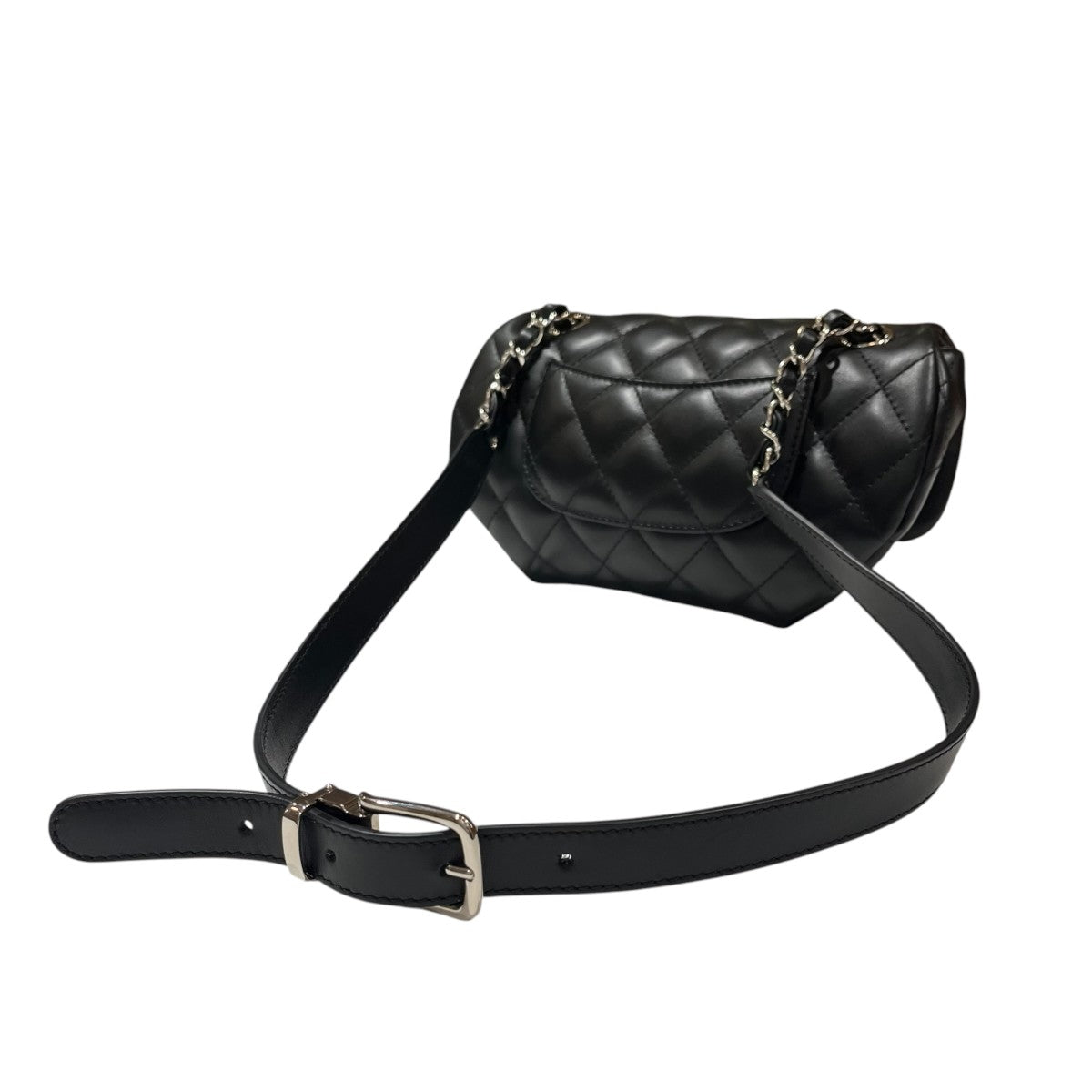 UNIFORM FLAP BELT Bag マトラッセ フラップベルト ウエストバッグ 2WAY チェーンショルダーバッグ