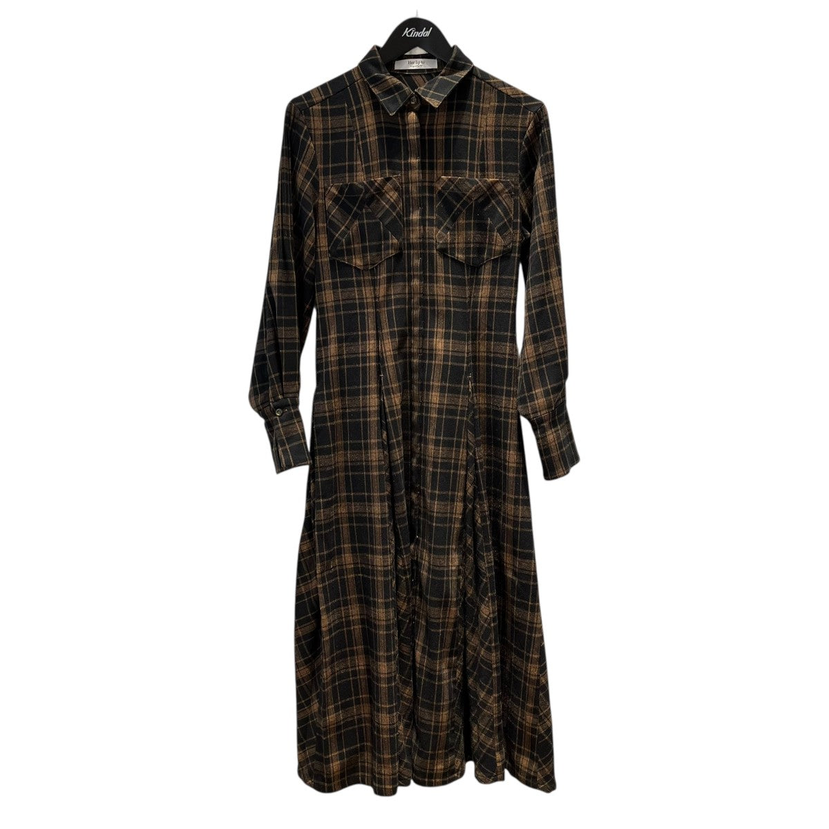 チェックシャツワンピースHLT2009082