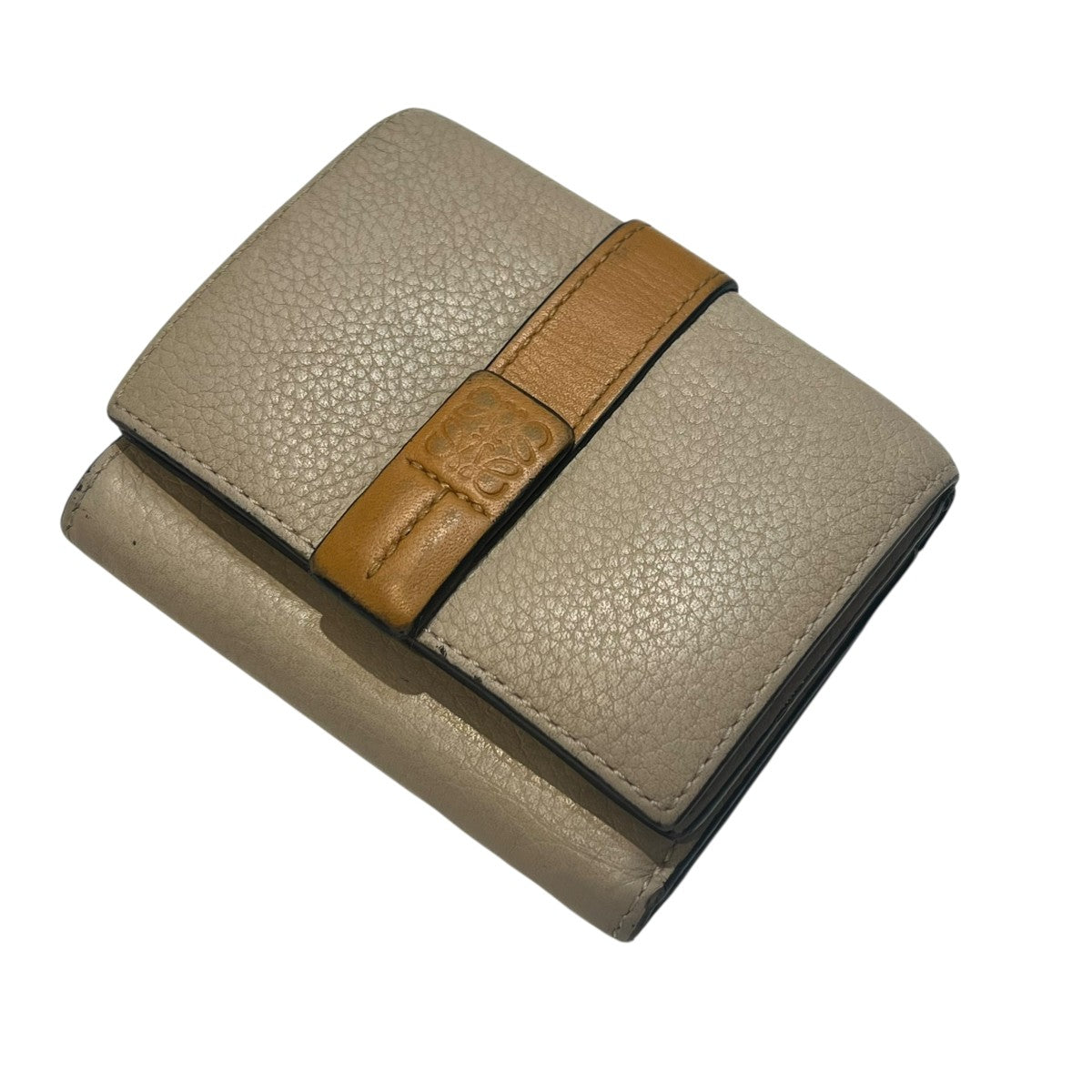 LOEWE トライフィールド　アナグラム　三つ折り財布　ベージュ LOEWE(ロエベ) アナグラム トライフォールド3つ折り財布 06 2010