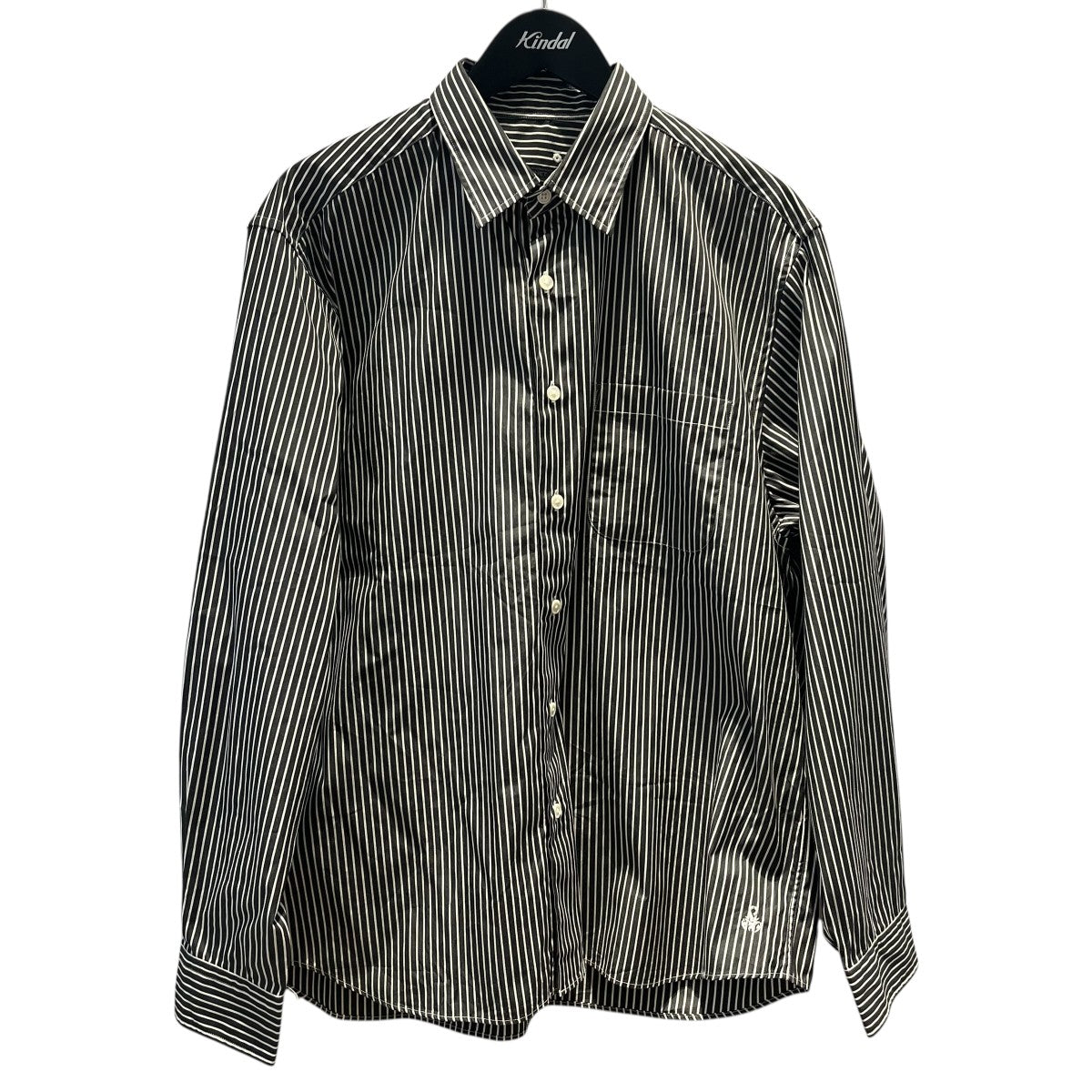 rito structure カジュアルシャツ 1(S位) 黒(ストライプ) 【古着】【中古】 SOPHNET．(ソフネット) REGULAR COLLAR SHIRTストライプシャツSOPH