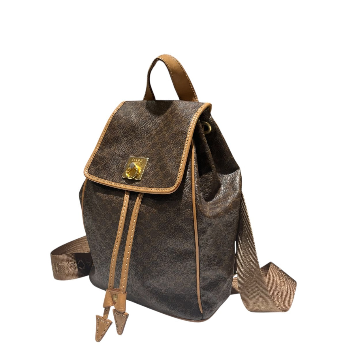 マカダム柄 ロゴストラップバックパック