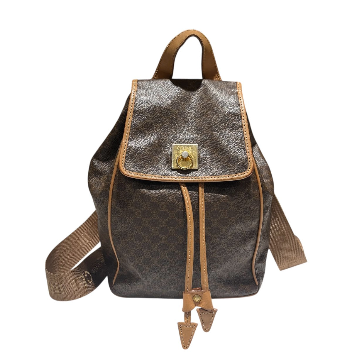 マカダム柄 ロゴストラップバックパック