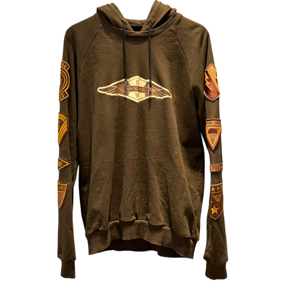 ロゴプリント・袖ワッペンパーカー92SS01