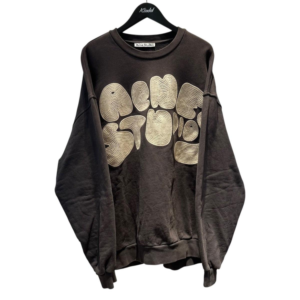 Acne Studios ロゴ グレー トレーナー クルーネック パーカー ACNE