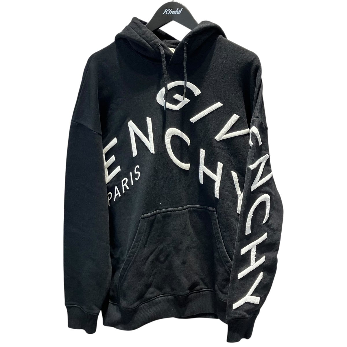 GIVENCHY(ジバンシィ) 21SSロゴ刺繍プルオーバーパーカーBMJ07G30AF 
