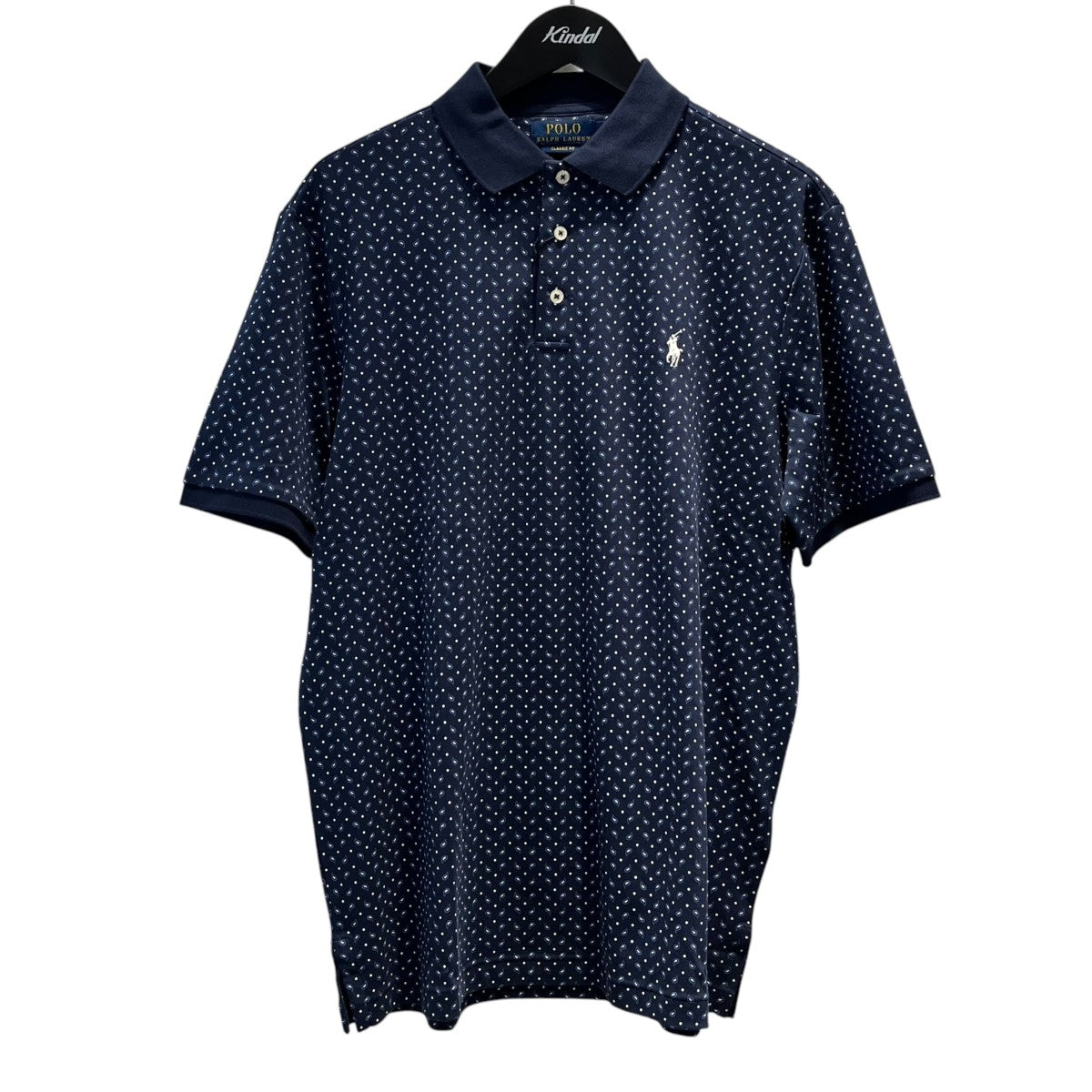 新品未使用　ポロ　ラルフローレン　ポロシャツ　ペイズリー柄　L POLO RALPH LAUREN(ポロラルフローレン) ワンポイント ペイズリー柄