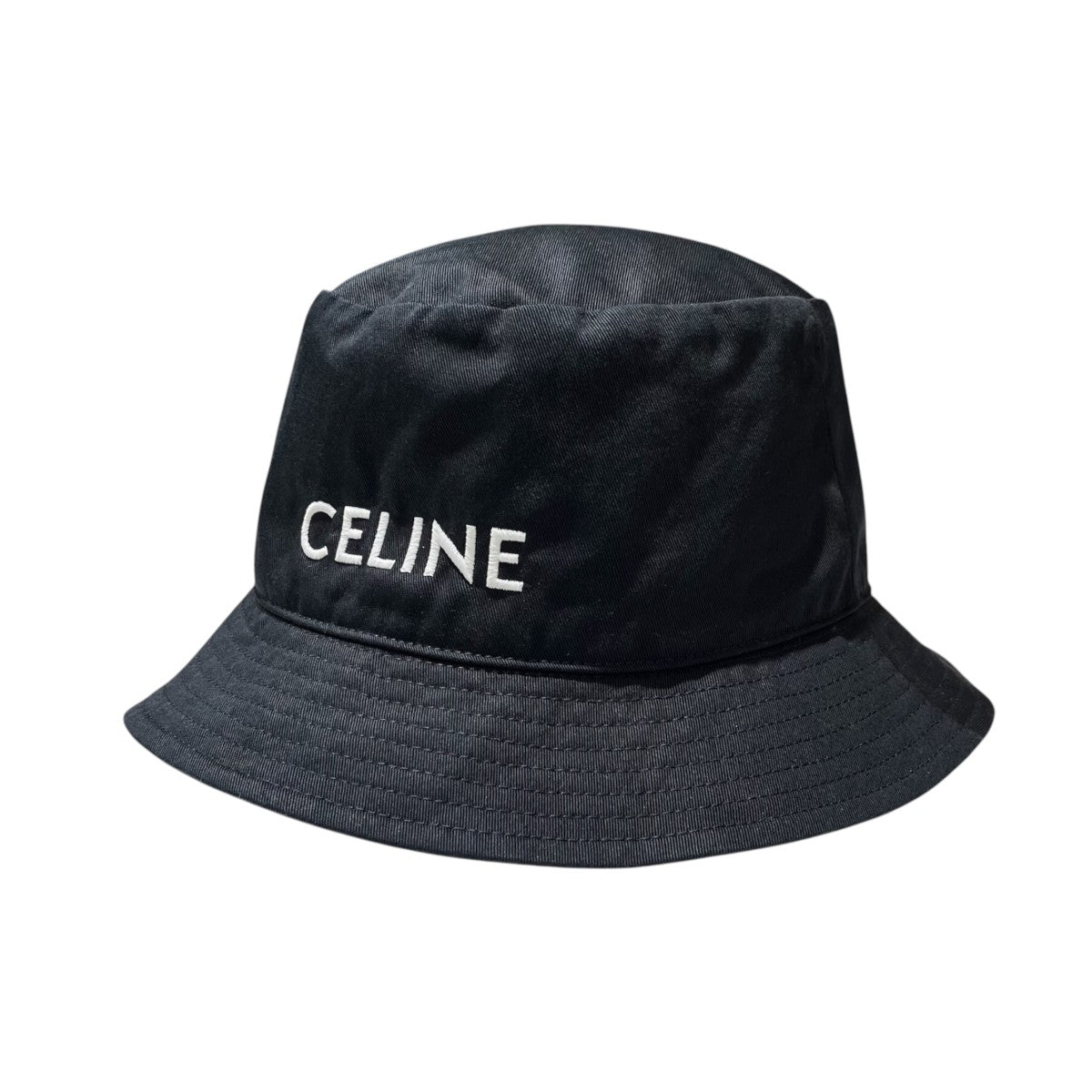 CELINE(セリーヌ) エンブロイダリー バケットハット ロゴ刺繍 